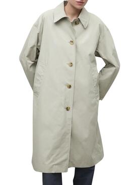  Gabardina Ecoalf Stong en beige para mujer 