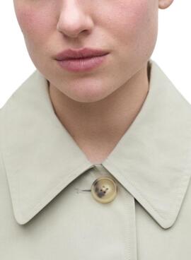  Gabardina Ecoalf Stong en beige para mujer 