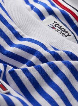 Camiseta Tommy Jeans Sailor Stripes Azul Mujer