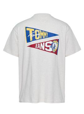 Camiseta Tommy Jeans Tiger beige para hombre