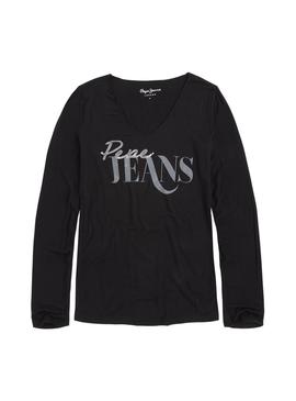 Camiseta Pepe Jeans Carrie Ls Negro Mujer