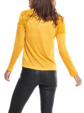 Camiseta Only Riley Amarillo Mujer