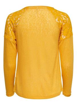 Camiseta Only Riley Amarillo Mujer