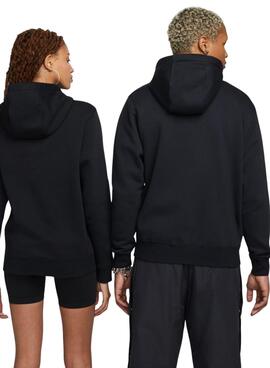 Sudadera Nike Club Fleece negro para mujer y hombre