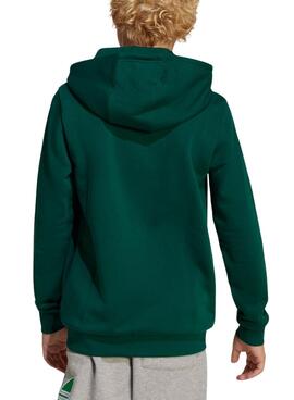 Sudadera Adidas Trefoil verde para niña y niño