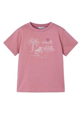 Camiseta Mayoral bordado playa para niño