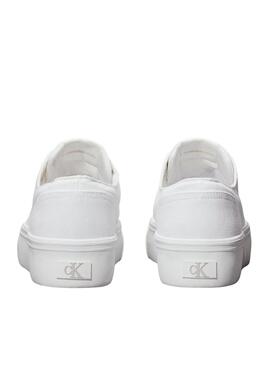Zapatillas Calvin Klein Jeans Flatform Low blanco para mujer 