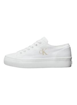 Zapatillas Calvin Klein Jeans Flatform Low blanco para mujer 
