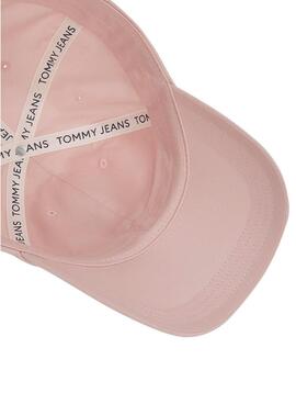 Gorra Tommy Jeans  6 Panel rosa para mujer 