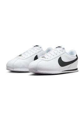 Zapatillas Nike Cortez kids blanco negro para niño y niña