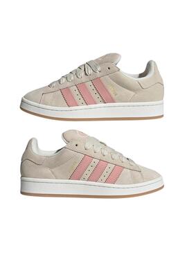 Zapatillas Adidas Campus 00S Beige y rosa para mujer