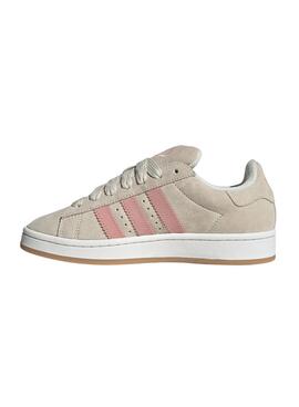 Zapatillas Adidas Campus 00S Beige y rosa para mujer