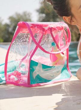 Mochila Mayoral playa sirena rosa para niña