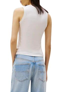 Camiseta Tommy Jeans Tank Top blanco para mujer
