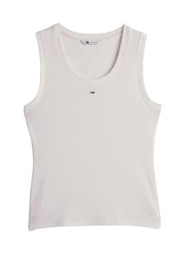 Camiseta Tommy Jeans Tank Top blanco para mujer