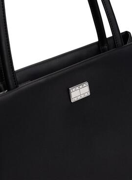 Bolso  Tommy Jeans American Cool  Tote negro para mujer 