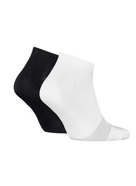 Pack calcetines Calvin Klein Sneaker Shadow blanco y negro para hombre