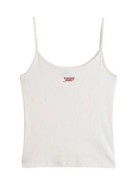Camiseta Tommy Jeans Strappy blanco para mujer