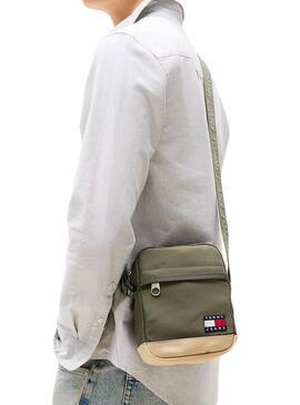 Bolso Tommy Jeans Daily Reporter verde para hombre