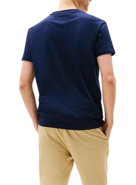 Camiseta Tommy Jeans Signature azul marino para hombre