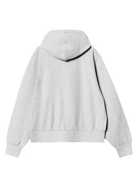 Sudadera Carhartt American Zip gris para mujer