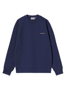 Sudadera Carhartt Script azul para hombre