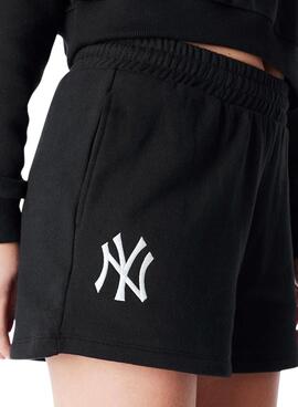 Pantalón Corto New Era New York Yankees Essential negro para mujer