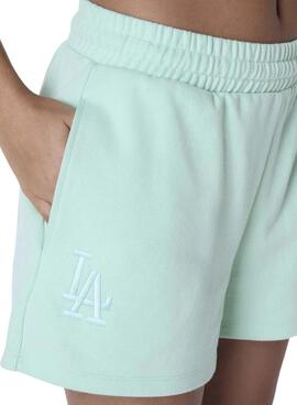 Pantalón Corto New Era LA Dodgers Essential verde para mujer