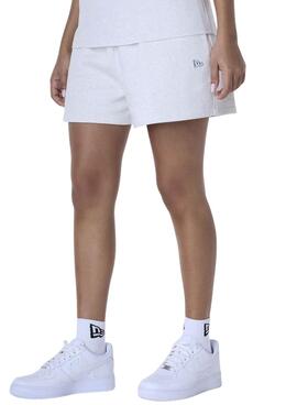 Pantalón Corto New Era LA Dodgers Essential gris para mujer