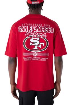 Camiseta New Era San Francisco 49ers rojo para hombre