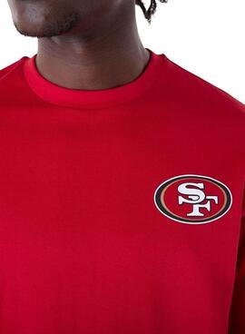 Camiseta New Era San Francisco 49ers rojo para hombre