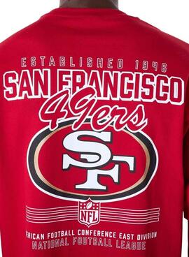 Camiseta New Era San Francisco 49ers rojo para hombre