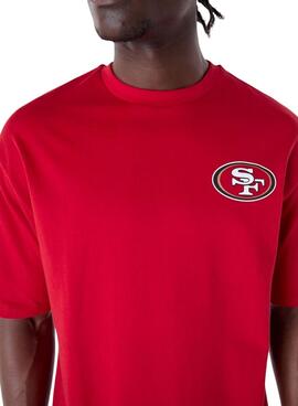 Camiseta New Era San Francisco 49ers rojo para hombre