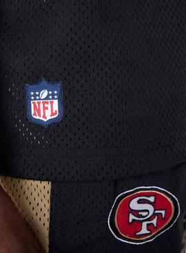 Camiseta New Era San Francisco 49ers NFL Mesh negro para hombre
