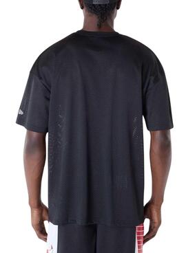 Camiseta New Era Chicago Bulls NBA mesh negro para hombre