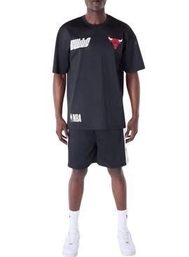 Pantalón Corto New Era Chicago Bulls NBA Graphic mesh negro para hombre