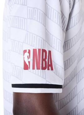 Camiseta New Era Miami Heat NBA Soccer blanco para hombre
