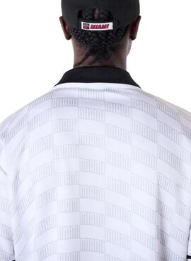 Camiseta New Era Miami Heat NBA Soccer blanco para hombre
