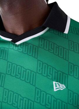 Camiseta New Era Boston Celtics NBA Soccer verde para hombre