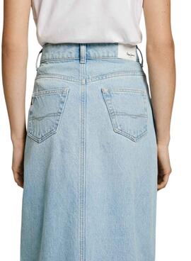 Falda Pepe Jeans Stud denim claro para mujer