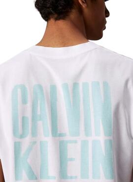 Camiseta Calvin Klein Jeans Painted blanco para hombre