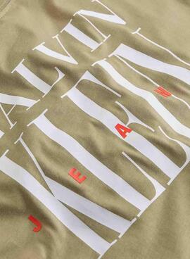 Camiseta Calvin Klein Jeans Serif beige para hombre 