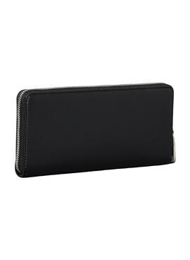  Billetera Calvin Klein Jeans  Sculpted Zip negro para  mujer 
