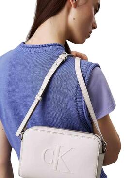 Bolso Calvin Klein Jeans Sculpted Camara  blanco para mujer 