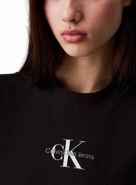 Vestido Calvin Klein Jeans Monologo negro para mujer