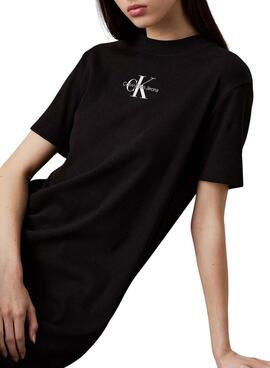 Vestido Calvin Klein Jeans Monologo negro para mujer