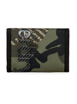 Cartera Superdry Camo Logo Tarp Verde Hombre