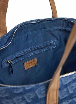 Tote Pepe Jeans Bellamie denim para mujer