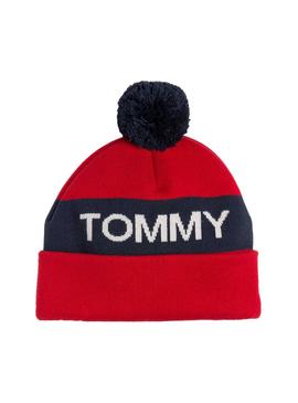 Gorro Tommy Jeans Rugby Rojo