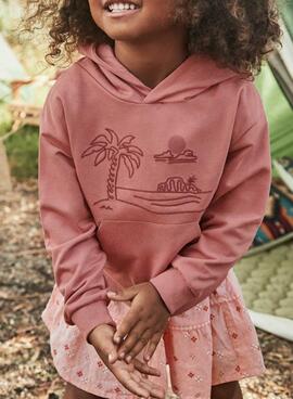 Sudadera Mayoral bordado rosa para niña